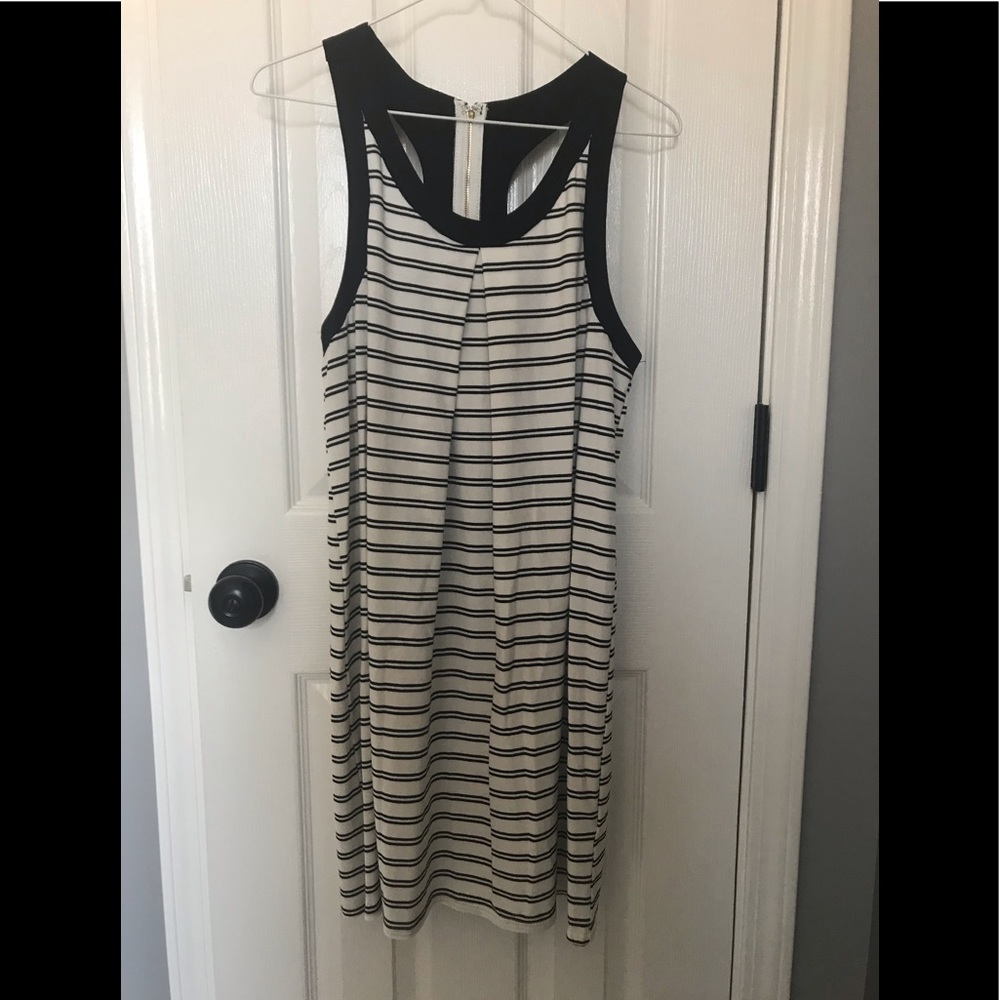 Black and White Stripe Razorback summer dress